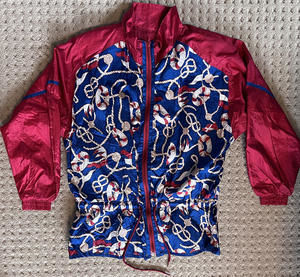 Vintage SUNTERRA Windbreaker Jacket Nautical Boat Ocean Sea 90s Women’s Medium